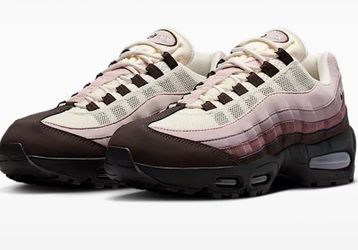 Nike Air Max 95 Low Top Lace Up Sneakers Pink Brown White Black Colorblock