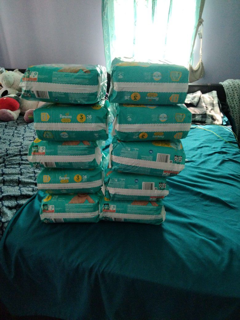 10 Pack Pampers Size 3 