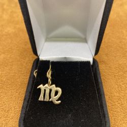 14k Gold Virgo Pendant 