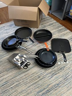 Calphalon Pots, Pans, Knife Set 