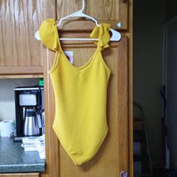 Women's Yellow Bodysuit Size M/L (Must Pick Up