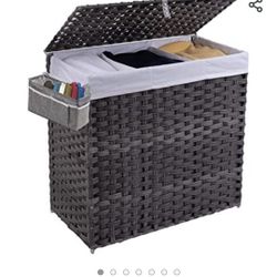 Crehomfy Laundry Hamper with Lid and Handle