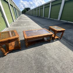 Wooden Coffee Table Set 