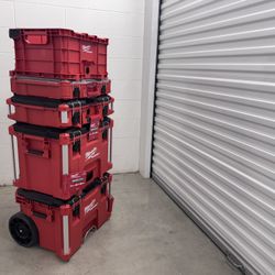 Milwaukee PACKOUT 5-Piece Storage Stack (Rolling Box, XL Box, Tool Box, Organizer & Crate)