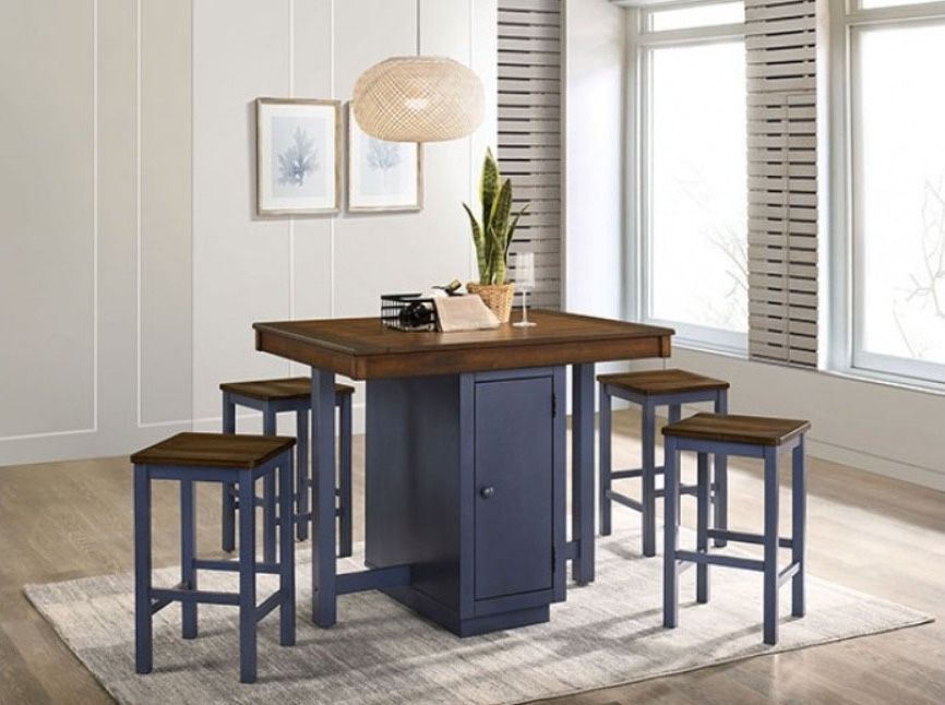 Blue Dining Table Set (Free Delivery)