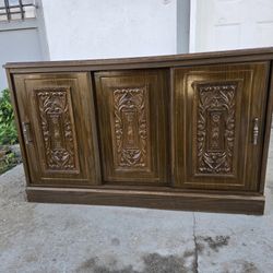 Vintage Wooden Credenza