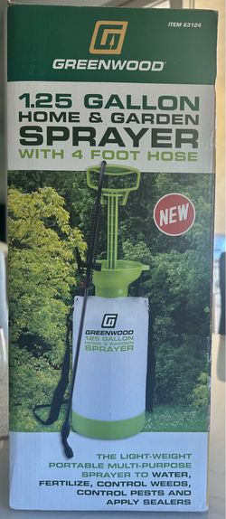1.25 Gallon Home & Garden Sprayer with 4 Foot Hose