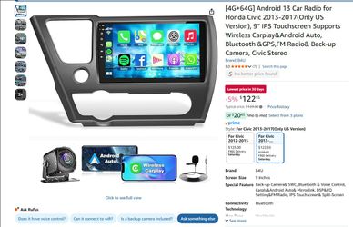 Smart Car Radio for Honda Civic 2013-2017