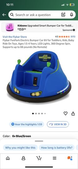 2 Blue Bumper Carts
