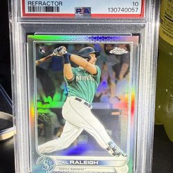🔥 PSA 10 GEM MINT Cal Raleigh Rookie – Topps Chrome Refractor 🔥