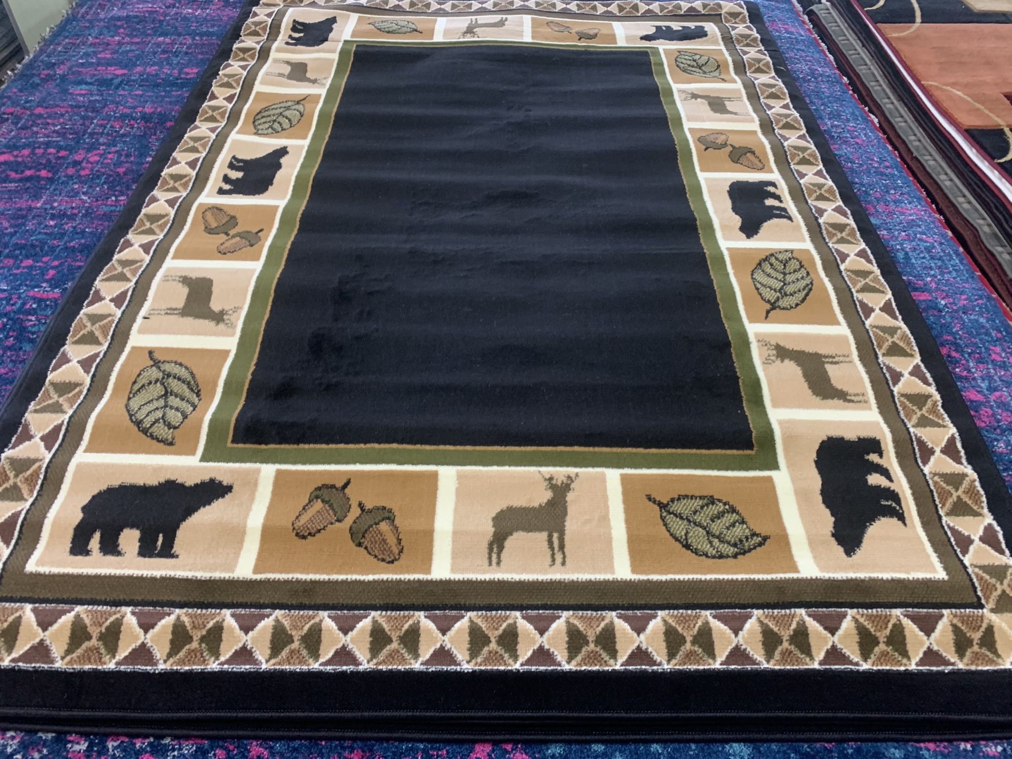 Deer Cabin Area Rug Brand New