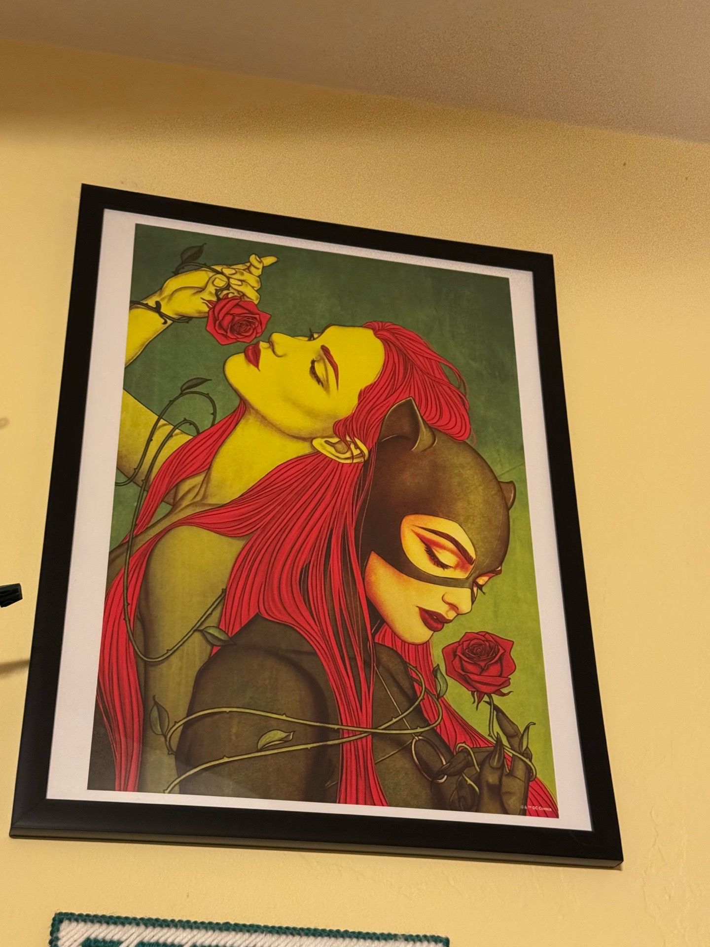 JENNY FRISON POISON IVY/CATWOMAN FRAMED PRINT