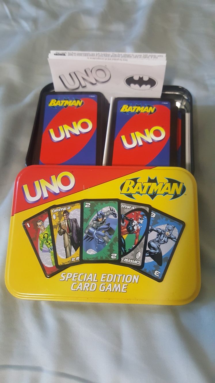 Complete Uno Batman Special Edition in tin case Like New