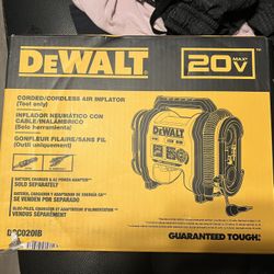 Dewalt 20v  Max  Cordless Air Inflator 