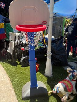 Little Tikes Toy Basketball Hoop, Height Adjustable, Blue