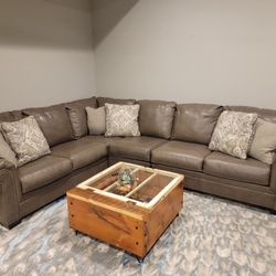Leather Sectional 