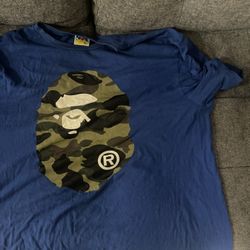 blue bape shirt 