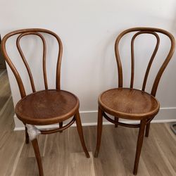 2 Wooden Antique Chairs