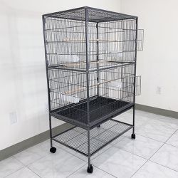 $100 (New) Large 52” bird cage for parakeet parrot cockatiel canary finch lovebird, size 31x19x52” 