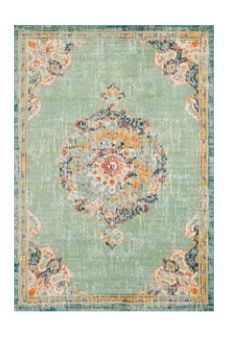 Ernst Green/Orange Area Rug