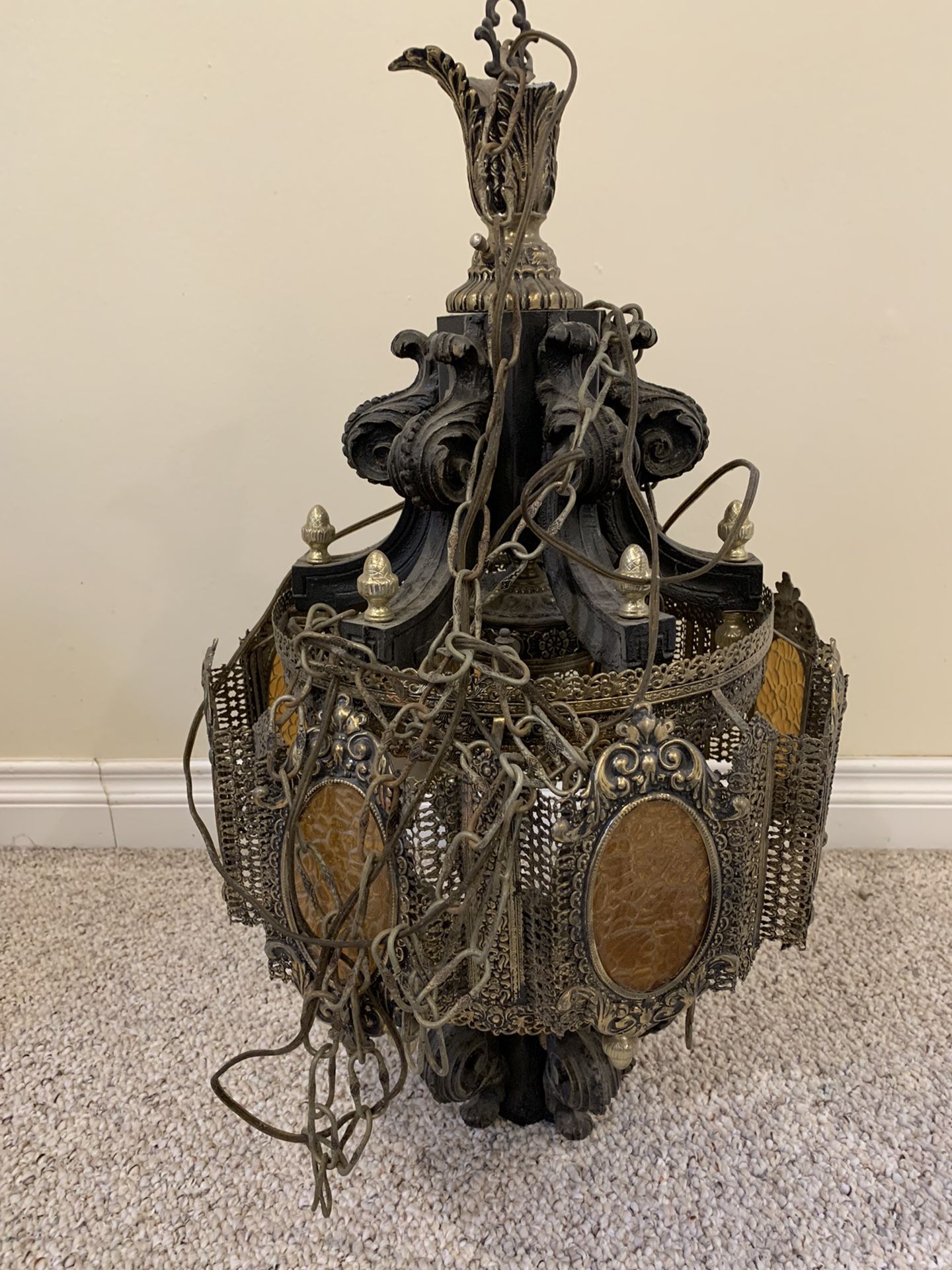 Chandelier Vintage Antique Heavy Duty