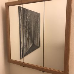 TRI-DOOR MIRRORED WALL CABINET