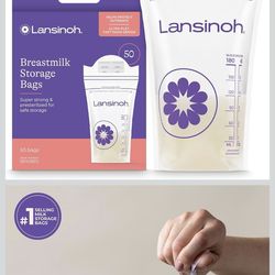 Lansinoh Breast Milk Storage Bags, 50 Count