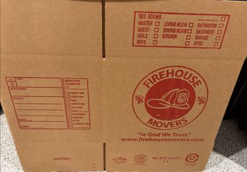 Set of 6, 1.5 Cubic Foot Small Moving Boxes (16 3/8" x 12 1/2" x 12 5/8")