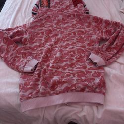 Bape Pink Hoodie 