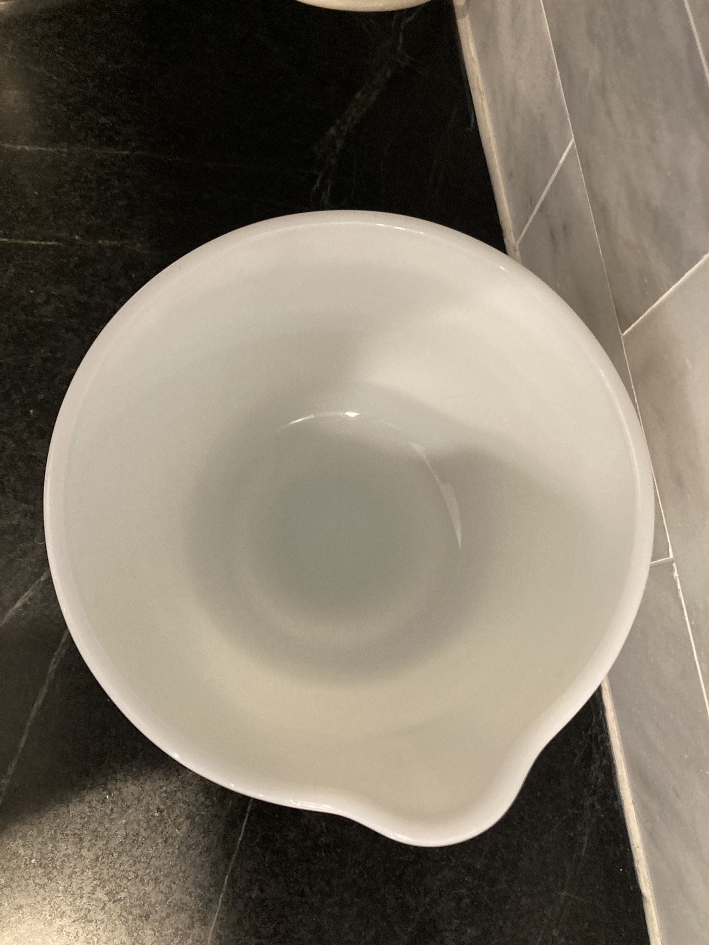 Vintage 1940’s PYREX Hamilton beach Milk Glass Mixing Bowl