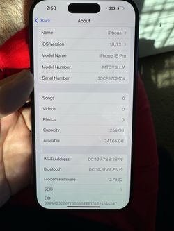 IPhone 15 pro 256 gb unlocked