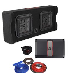 NEW BASS PACKAGE KICKER AUDIO FIT ALMOST ANY CAR OR TRUCK 