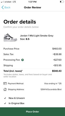 Jordan 1 Mid Gray