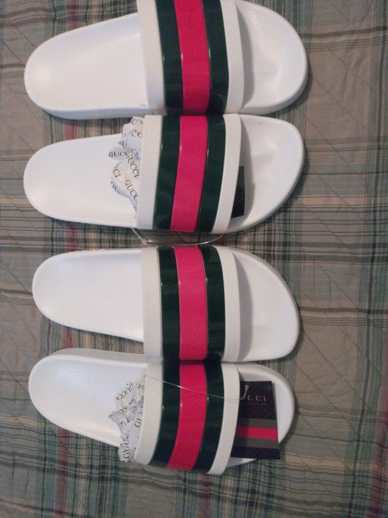 His and her gucci slides