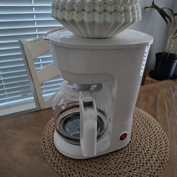White Coffee Maker with Filters