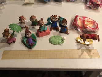 Alvin and the Chipmunks 2011 Mcdonalds toys full Set Of 10, 3 Are Of Alvin.   2 Alvins are sealed