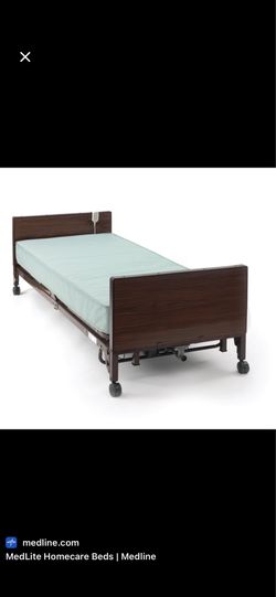 Medline Full Electric adjustable Bed MDR107003E w/ Mattress & Remote
