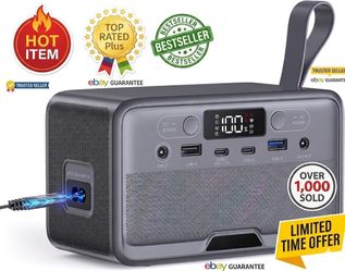 100W Portable Power Station 89.6Wh LiFePO4, USB-C and AC