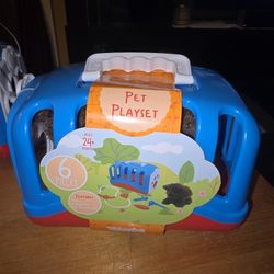 🆕️ 6 PIECE PET PLAYSET. INCLUDES A PUPPY