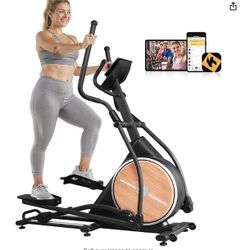 FEIERDUN Elliptical Machine,Total Body Fitness Cross Trainer for Home Use, Cardio Training Elliptical Trainers with Hyper-Quiet Electromagnetic Front 
