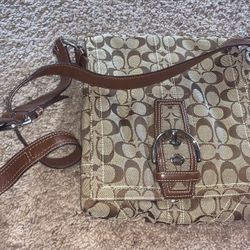 Coach Crossbody Front Buckle Purse, New