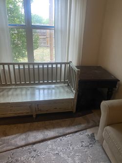 wooden storage bench