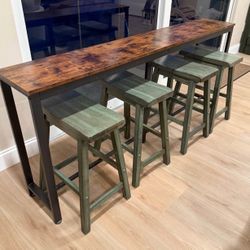 Side Table Couch Sofa Table Bar Table Accent Table Long Console Bar Stools