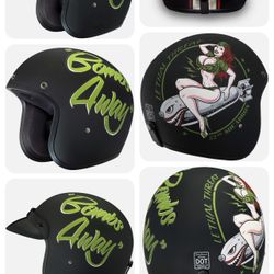 Daytona Cruiser Helmet Slim Line 3/4 Open Face Quick Release DOT size L