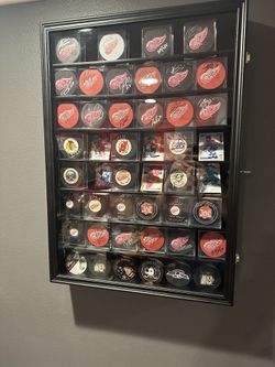 Signed Hockey Puck Collection With Storage Case