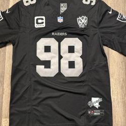 Raiders 2024 Vapor Limited Jersey 65th Anniversary All Stitched Black Maxx Crosby 98 Jersey