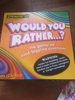 Would you rather board game