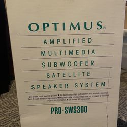 New In Box!! Optimus Multi Media Speaker System. Rare Find!! 