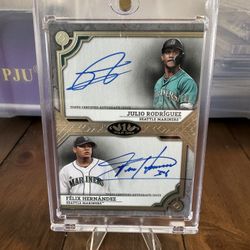 2024 Topps Tier One Baseball Julio Rodriguez/Felix Hernandez DUAL AUTO 16/20