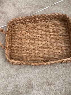 Woven Seagrass Rectangular Storage Basket